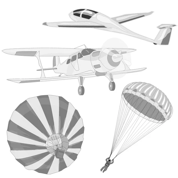 Air transportation vector set
