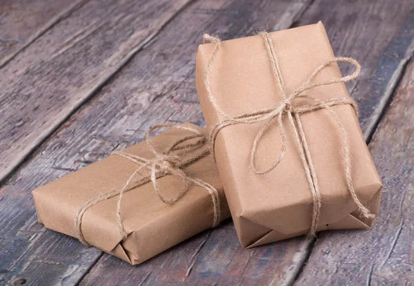 Gifts Wrapped in Brown Paper