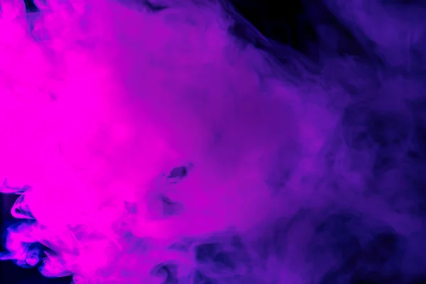 Abstract purple smoke hookah on a black background.