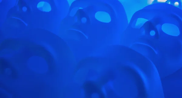 Robot masks blue background