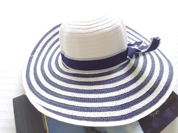 Women hat beach with ribbon for summer fashion image