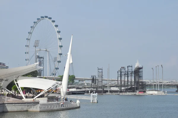 SINGAPORE - july 29: World\'s most expensive standalone casino property at US$ 6.3 billion. Marina Bay Sands Hotel dominates the skyline at Marina Bay uly 29, 2012 in Singapore.