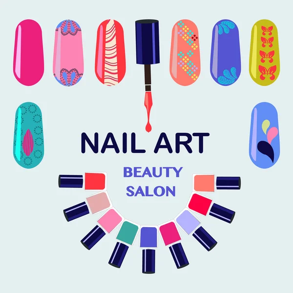 Nails art beauty salon background