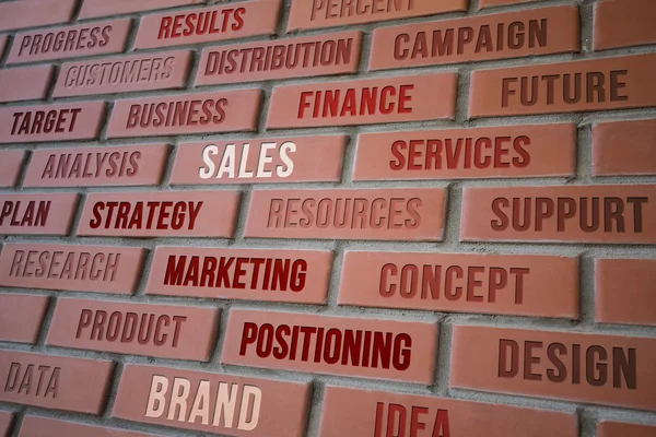 Content Marketing Strategy on red brick wall