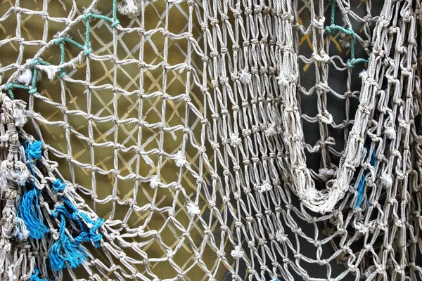 Old Fishing Net on White Wall