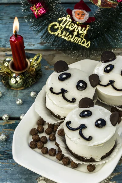 Panda Bear Christmas cake