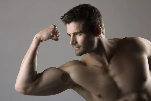 Muscular caucasian man