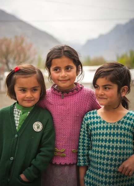 HUNZA, PAKISTAN - APRIL 15: An unidentified Children in a village of the Hunza, April 15, 2015 in Hunza, Pakistan with a population of more than 150 million people.