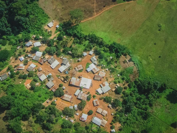 Aerial view of a residential community