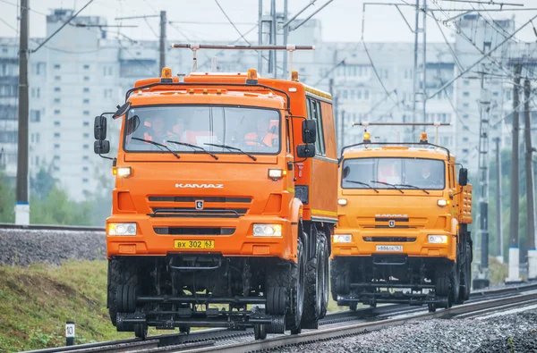 Vehicles for the railway repairers.