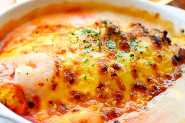 Seafood bake cheese rice