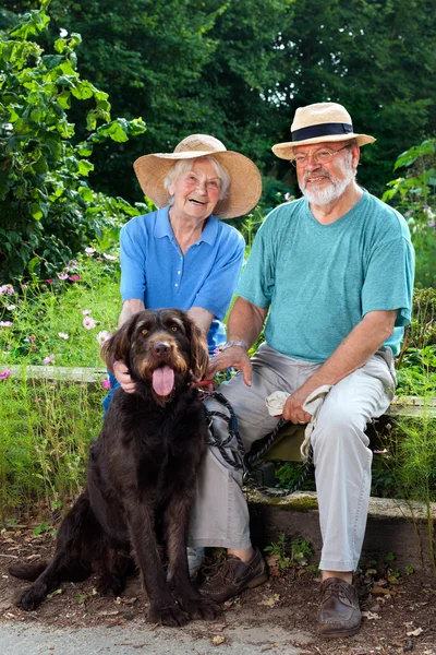 Senior Couple with Dog