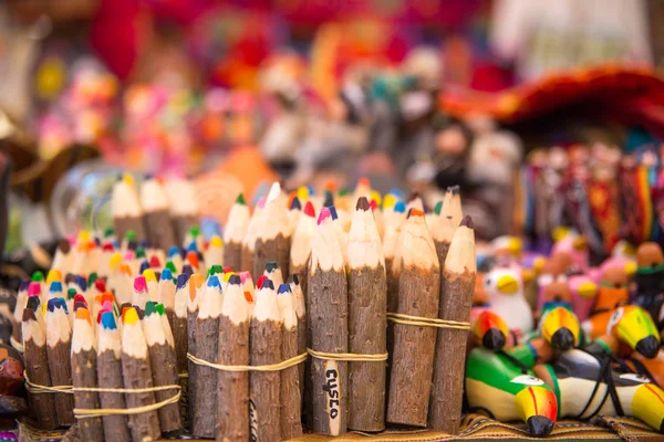 Pencils at local craft market in Peru