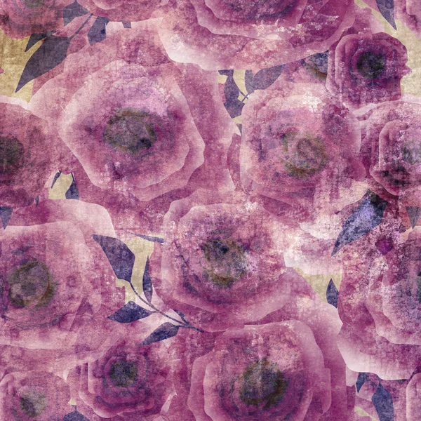Grunge old flowers of rpurple oses retro vintage print pattern p