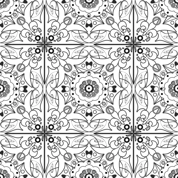 Coloring seamless pattern page book with decorative ornamental e