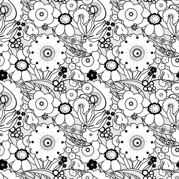 Coloring page book with decorative seamless ornamental elements