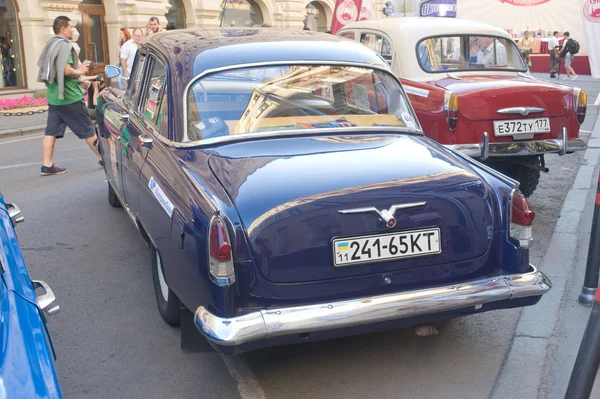 Soviet retro car black and blue \