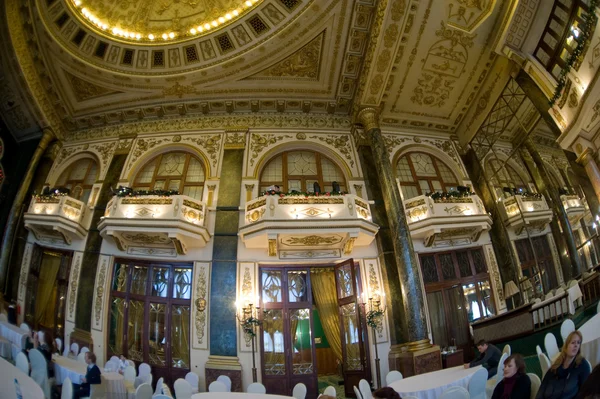 The interior of the historic famous Moscow restaurant \