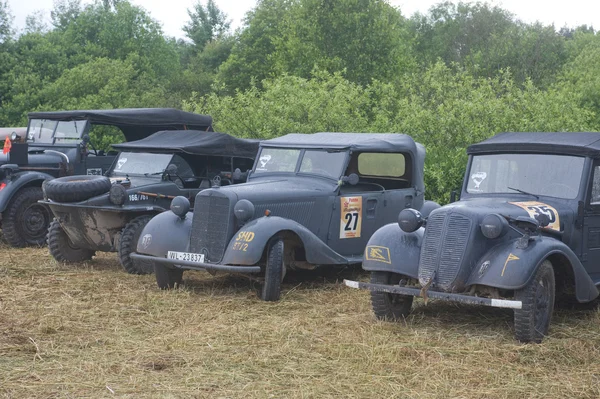 A number of German military vintage cars,  3rd international meeting \