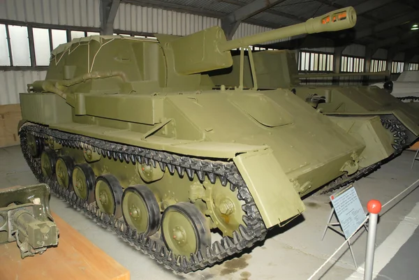 Soviet 76-mm self-propelled gun SU-76M in the Museum of armored vehicles, Kubinka, Moscow region, RUSSIA