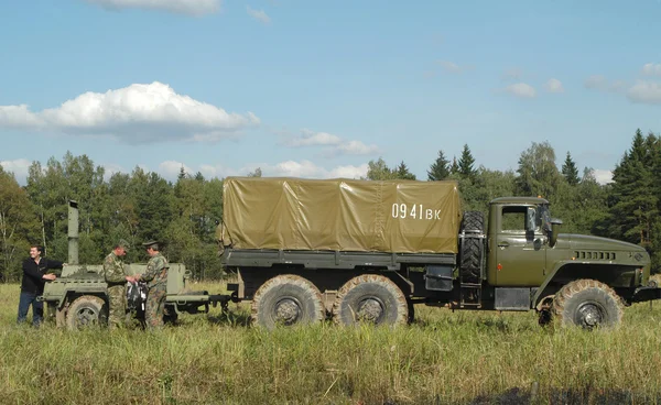 Soviet army field kitchen with a cargo vehicle Ural-4320, MOSCOW REGION, RUSSIA