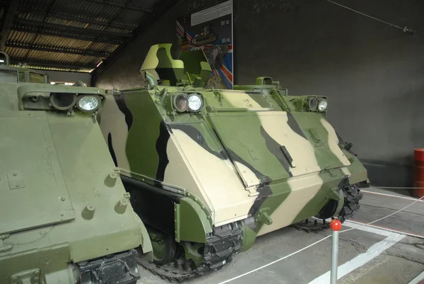 American M113 armored personnel carrier in the Museum of armored vehicles, Kubinka, fragment, MOSCOW REGION, RUSSIA