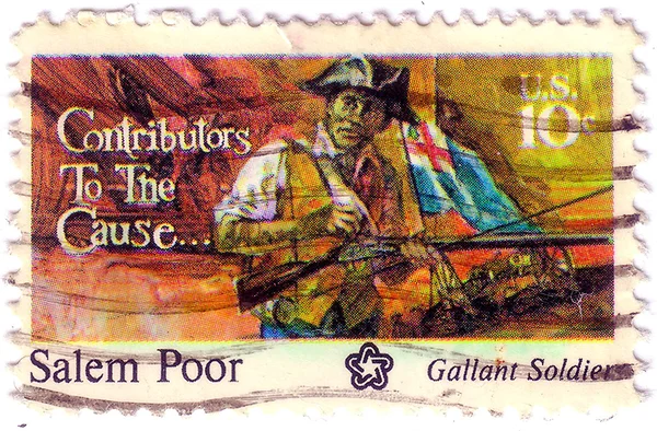 USA - CIRCA 1975: A postage stamp printed in the USA, dedicated to the American Bicentennial Contributors to the Cause, shows Salem Poor, circa 1975