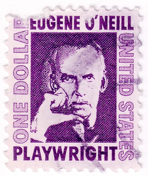 UNITED STATES OF AMERICA - CIRCA 1973: a stamp printed in the United States of America shows portrait Eugene Gladstone O\'Neill , American playwright and Nobel laureate in Literature, circa 1973