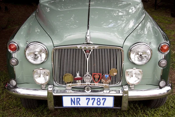 Closeup of Front End of Vintage Rover Vehicle