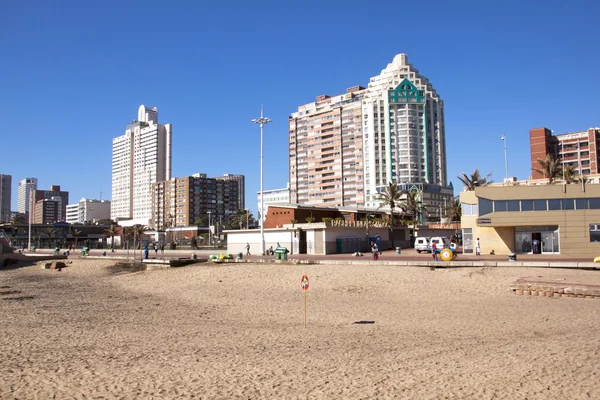 Empty Beach on Golden Mile in Durban