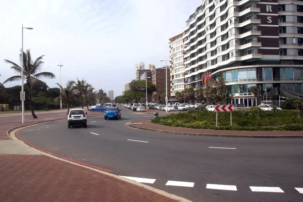 Vehicles Lining and Driving on Durban\'s Golden Mile, South Afric