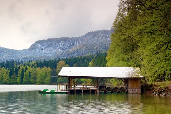 Wooden roof for trip holiday paddle boats. Holiday resort