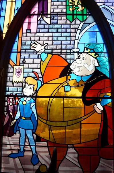 Disney Sleeping beauty stain glass window.