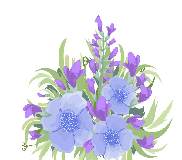 Purple flowers bouquet