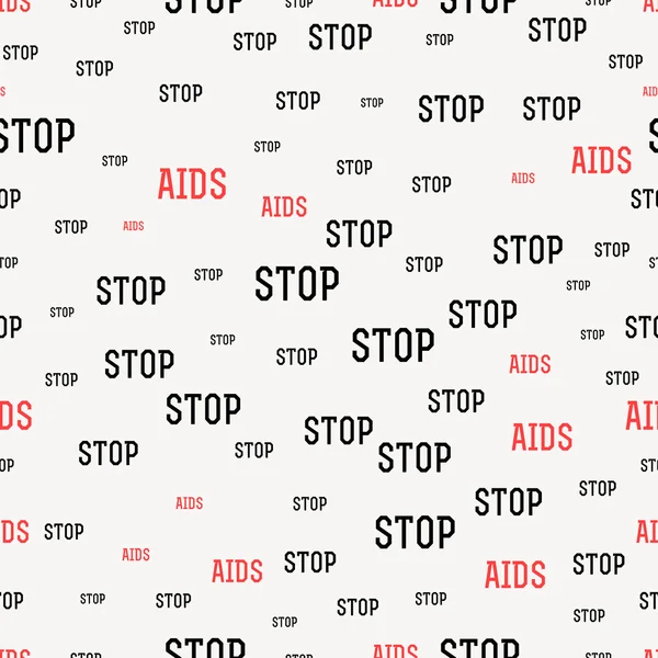 Seamless pattern with the text against AIDS. World AIDS day