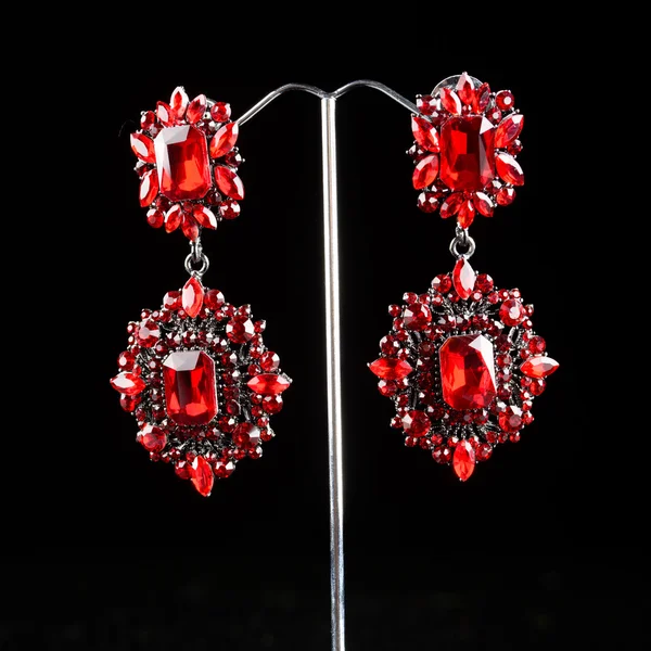 Jewelry earrings with gems