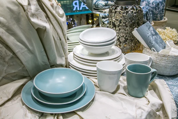 Colorful ceramic tableware