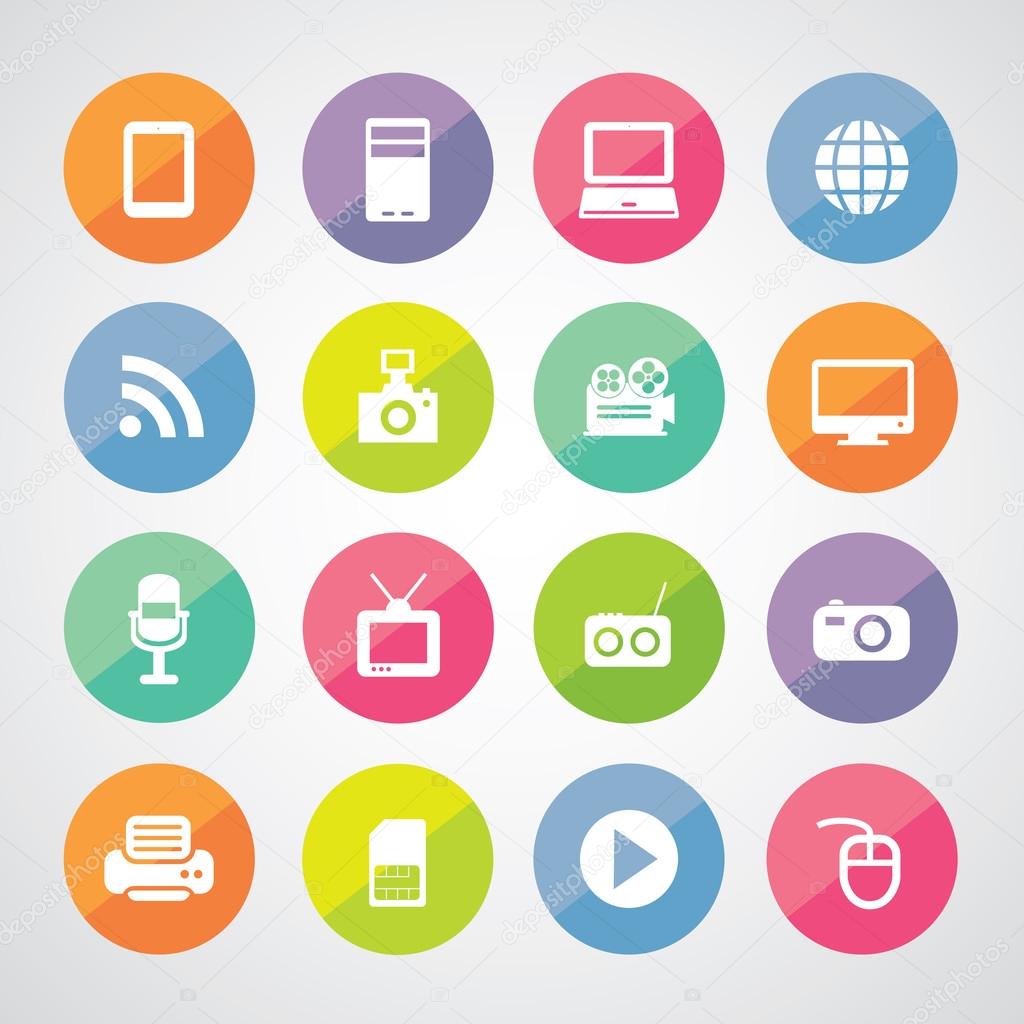 Technology symbols — Stock Vector © tackgalich #58093091