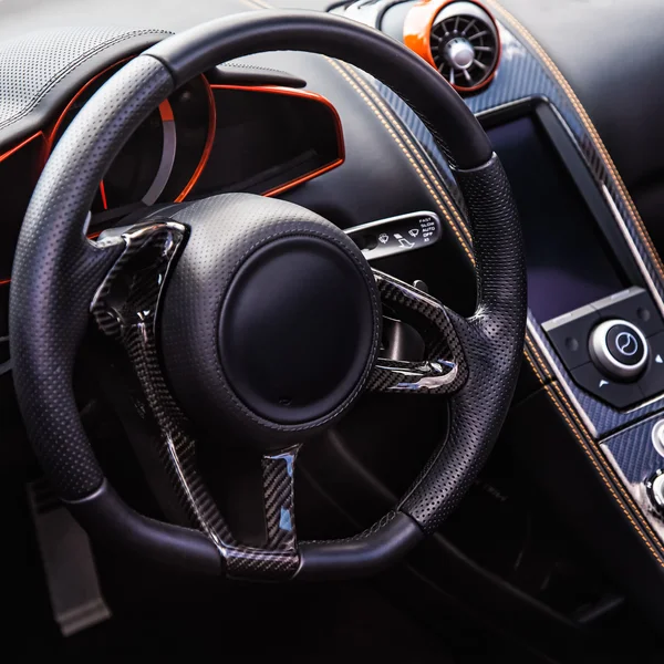 Interior of the sports car