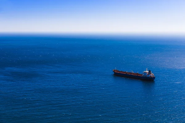 Empty container cargo ship