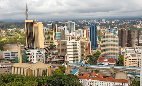 Central business district of Nairobi, Kenya.