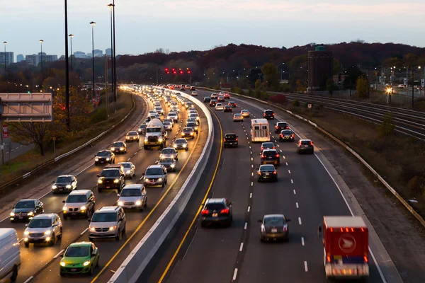 Traffic on the Gardiner Express