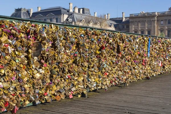 Padlocks on Pont des Arts bridge in Paris