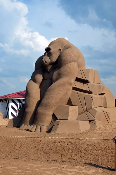 King-Kong. Sand sculpture