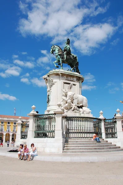 Jose I bronze statue in the Commerce Square in  Lisbon