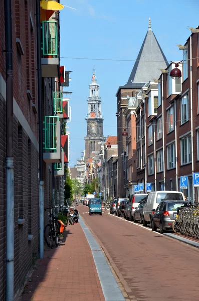 Narrow street in Amsterdam