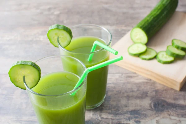 Green smoothie with cucumber