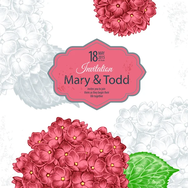 Card with the image of flowers and place for text.