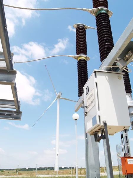 High voltage electrical substation in wind power plant