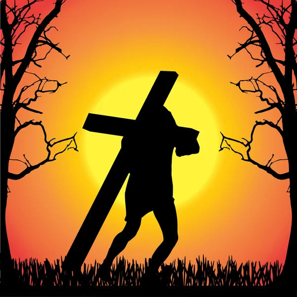 Jesus with the cross.